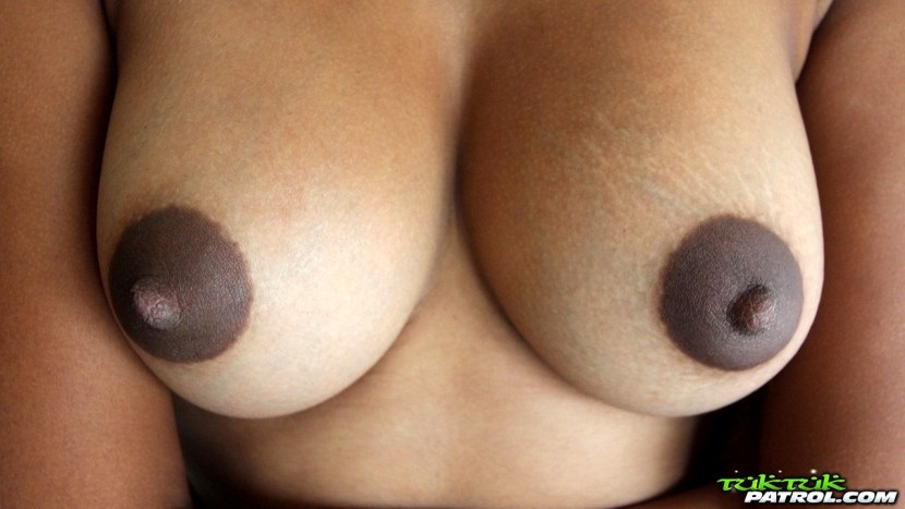 Huge brown nipples