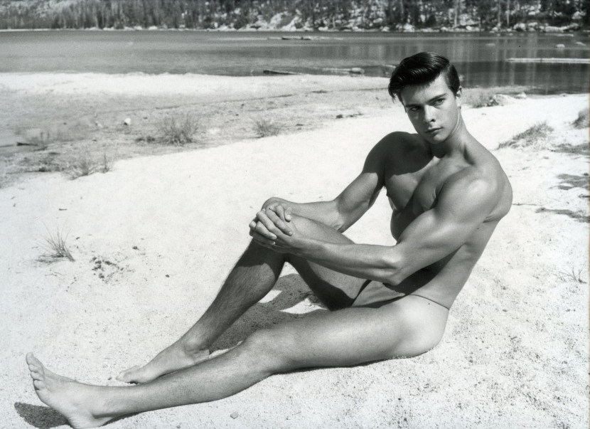 Soviet men on the beach
