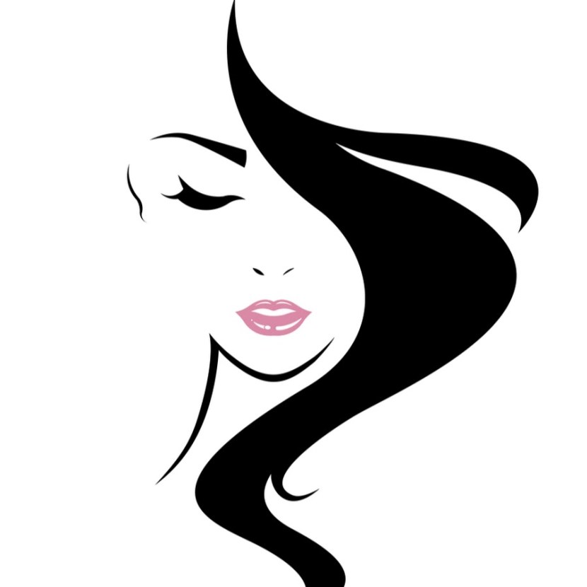 The silhouette of the girl's face