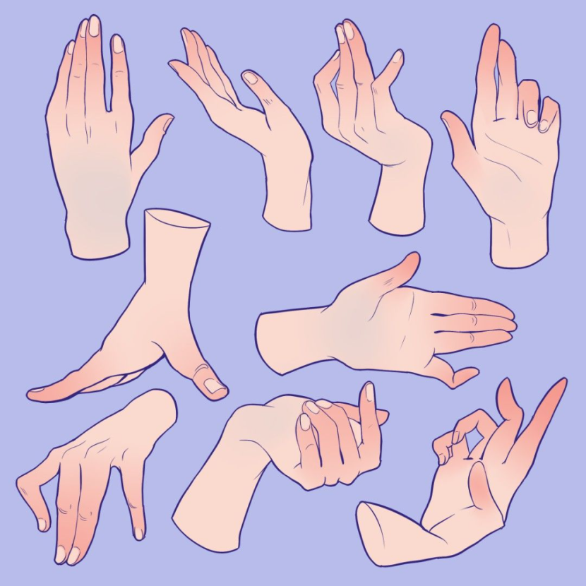 Hand poses reference