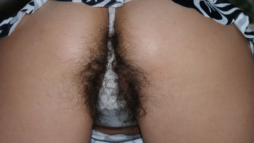 Girl with hairy triangle