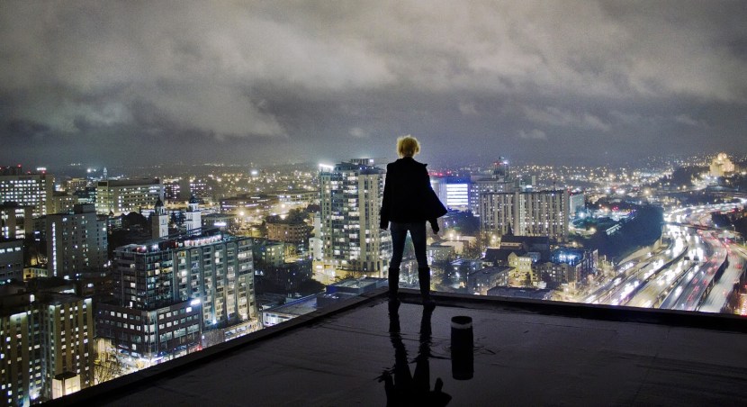 Night city from the roof