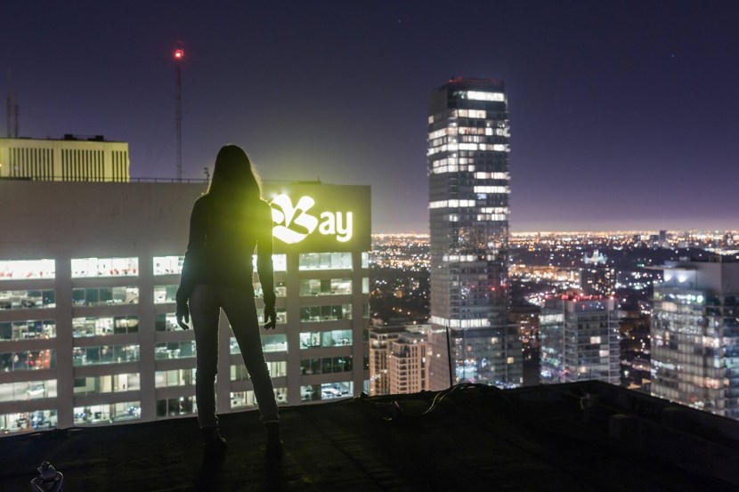 Night city from the roof