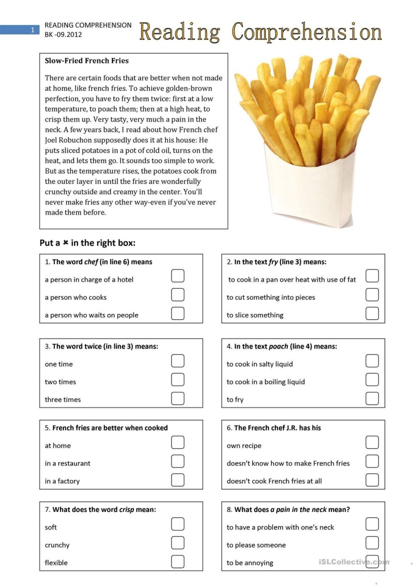 Reading ComprehenSion