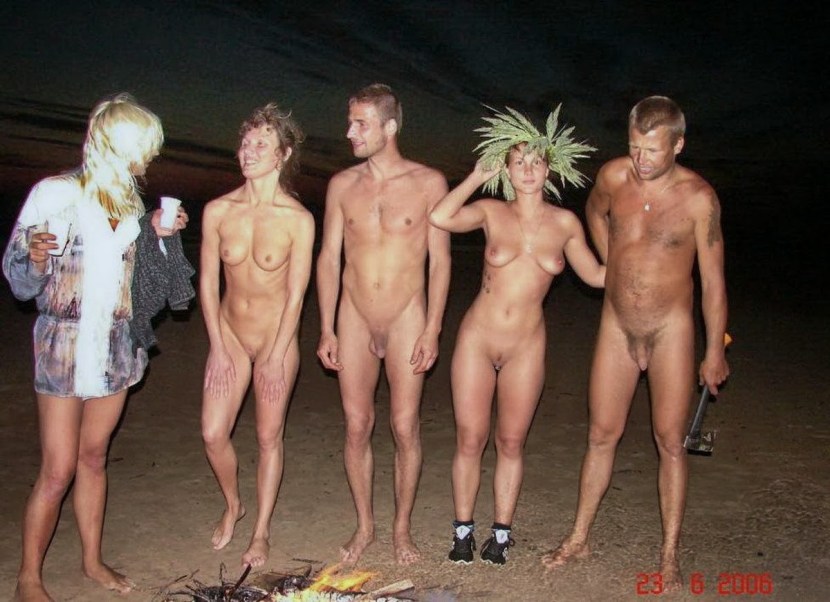 Young naked pussies on the beach
