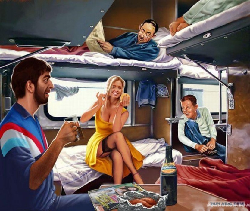 Japanese girls in public transport