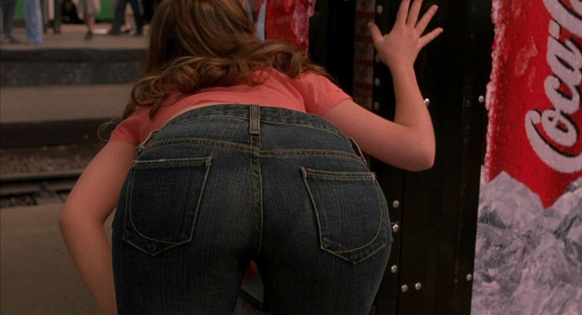 The girl put it in pants