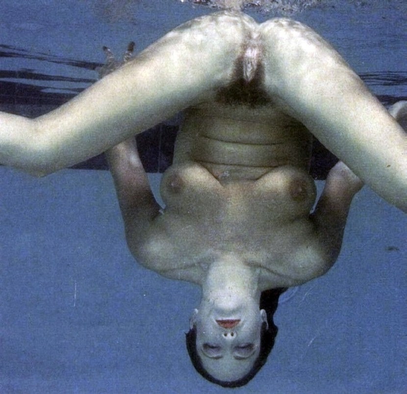 Girls under water without panties