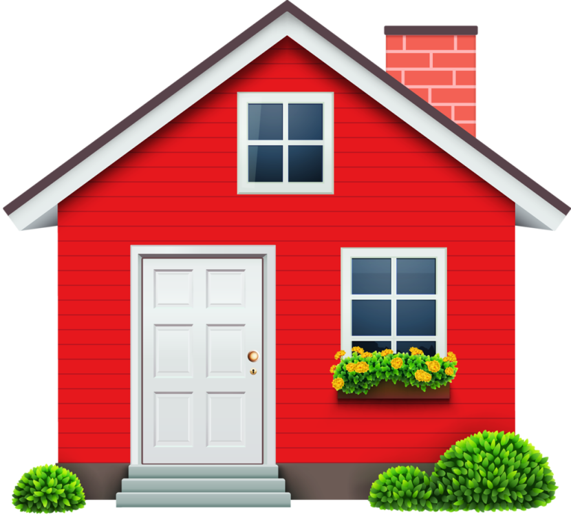 House on a white background