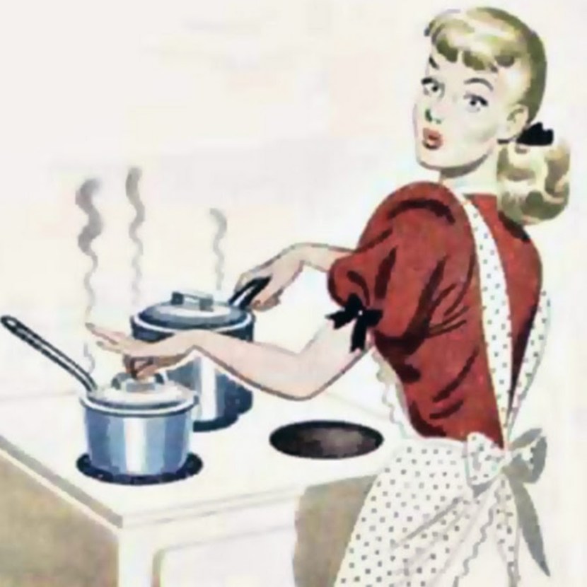 The man and the woman were chattering