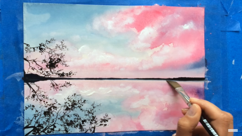 Drawing by acrylic step by step