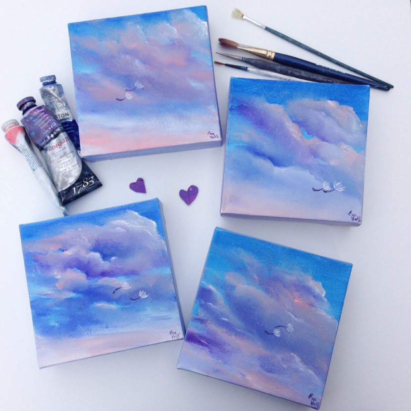 Pictures on watercolor paper