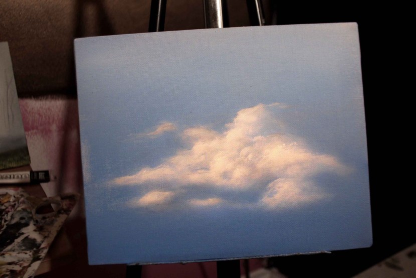 Clouds with watercolors