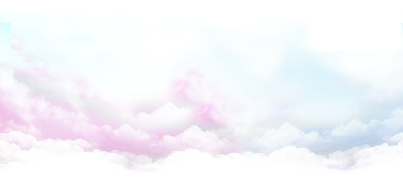 Pastel clouds on a white background