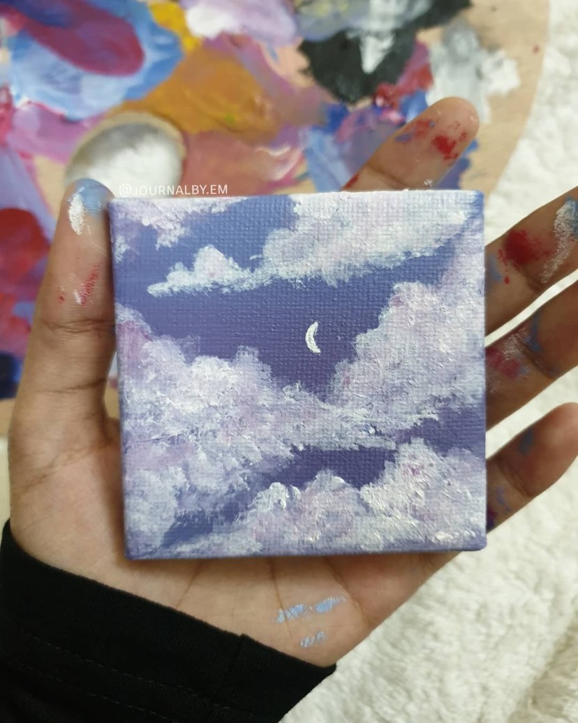 Acrylic clouds on canvas
