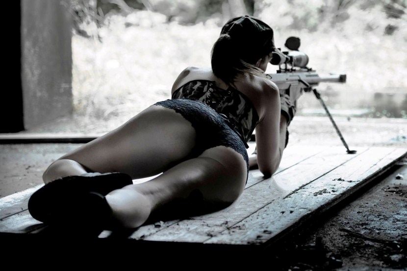 Girl with sniper