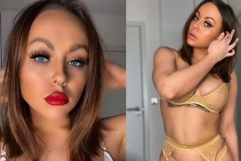 Madelyn Monroe without a bra