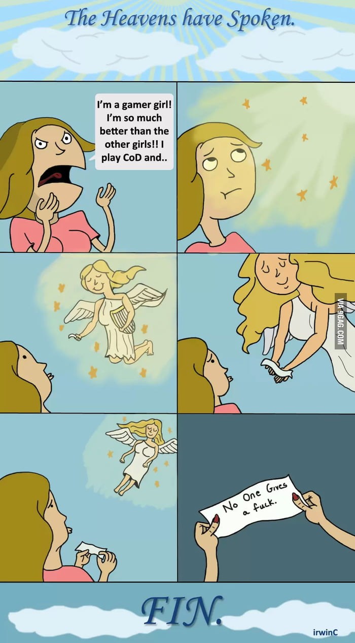 Meme with an angel and a note