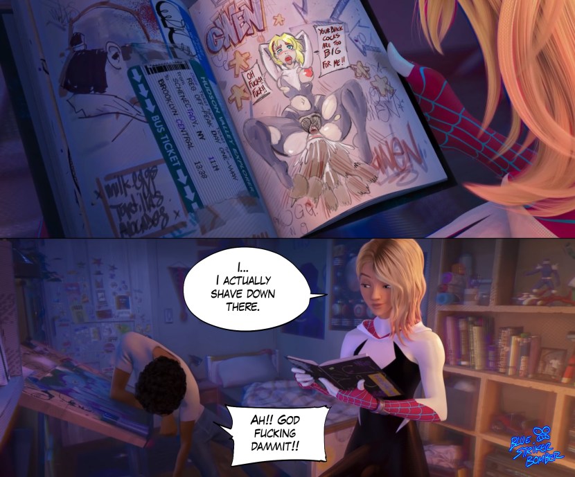 Spider Gwen and man spider SEX Comics