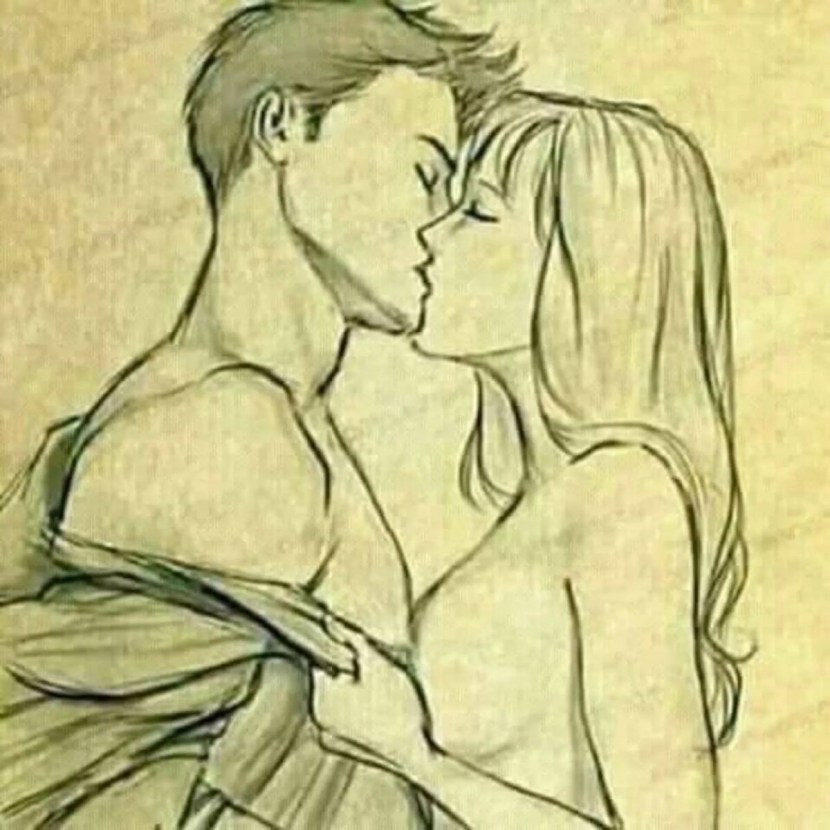 Drawing in love with a pencil