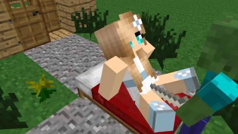 Naked in Minecraft