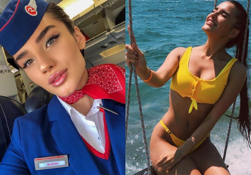 Stewardess Alena Glukhova
