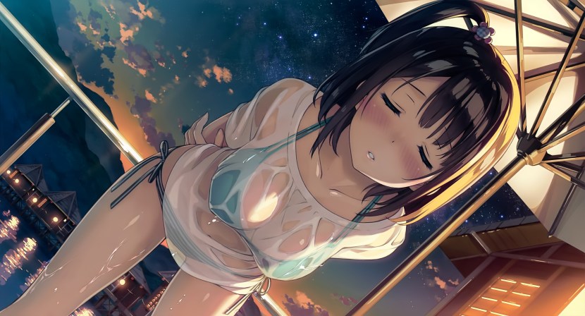 Wet T -shirts anime