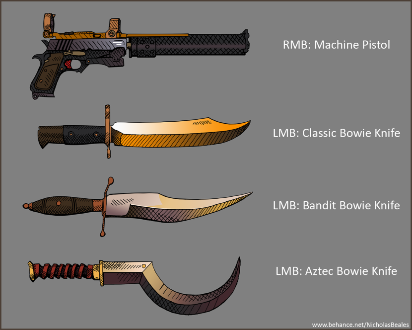 Bowie knife 3D model