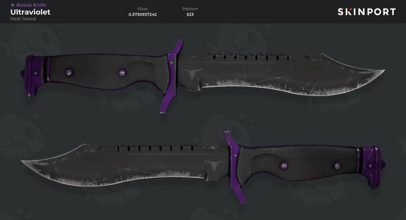 Copper damask knife-boui