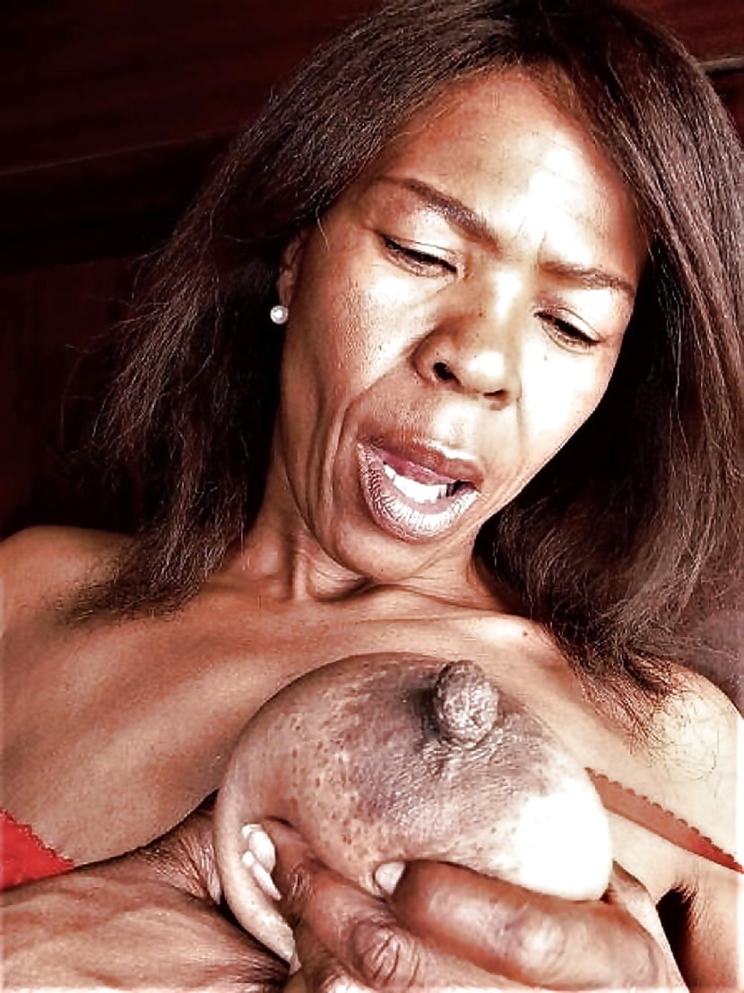 Dark -haired woman Big Milk Tits