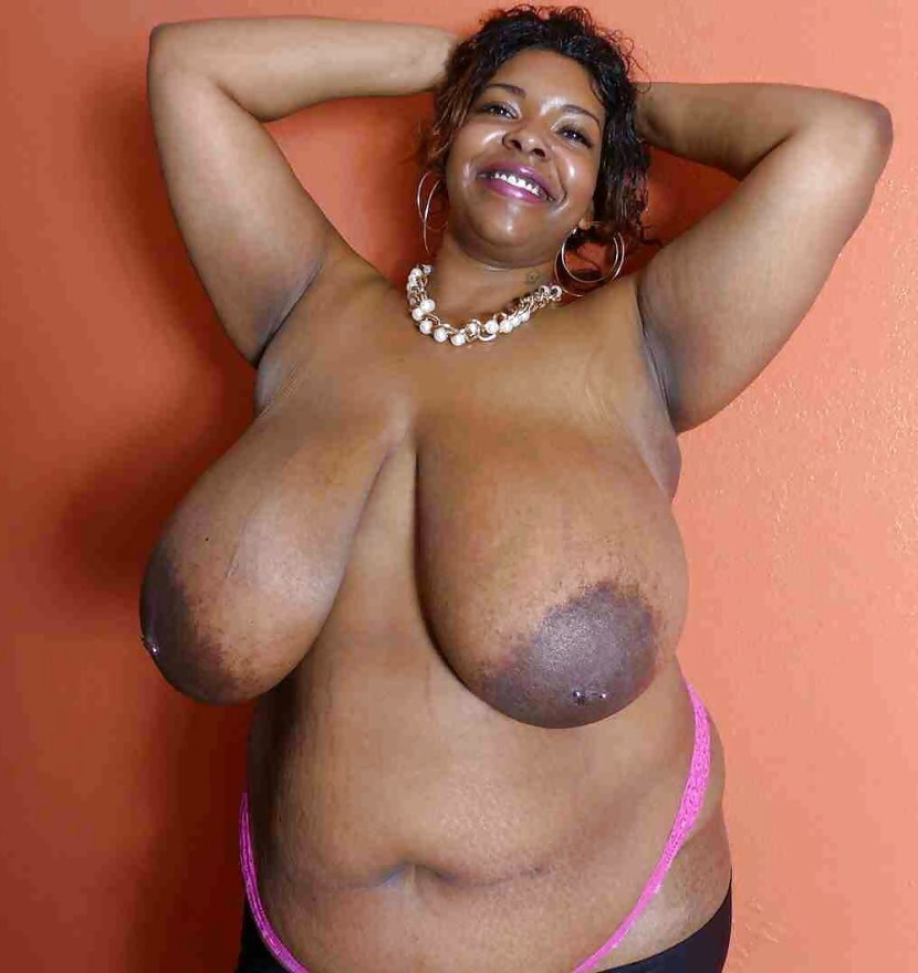 Hanging tits of mature women