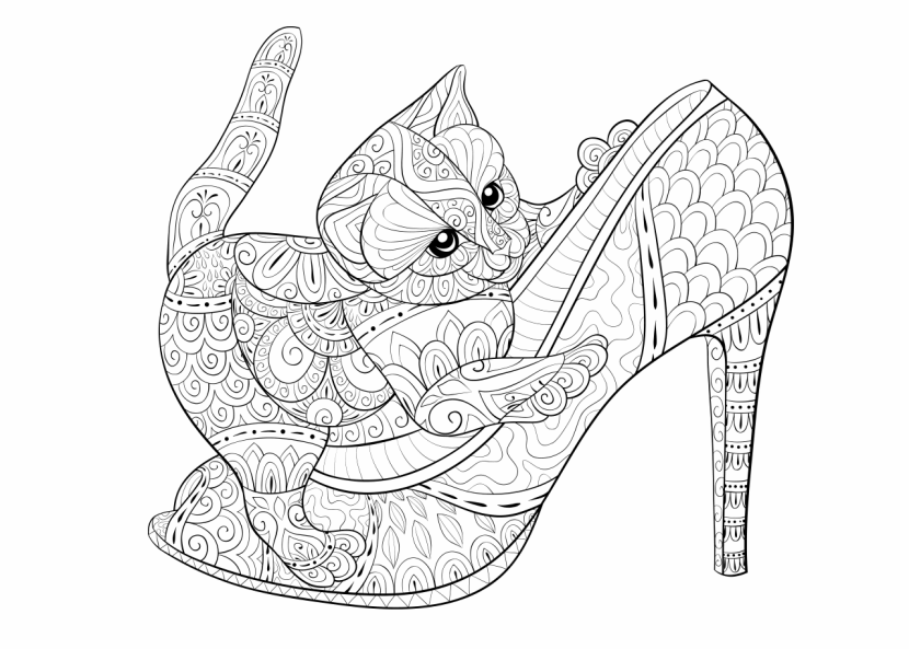 Coloring anti -stress cats and kittens