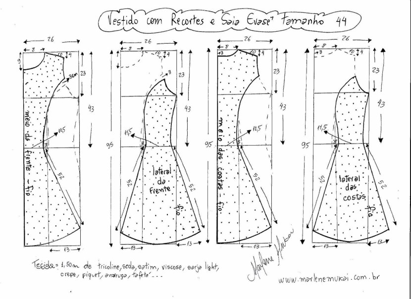 Night shirt female pattern 56 size