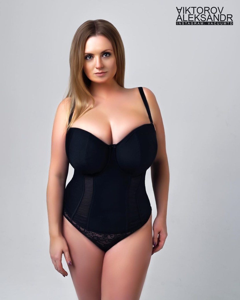 Girl with a bottle of champagne