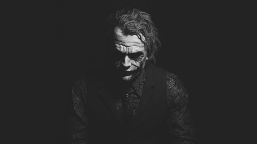 Joker Hit Ledger Monochrome