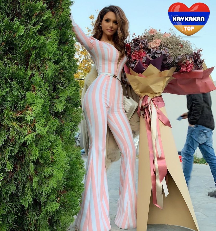 Lilit Hovhannisyan in a dress