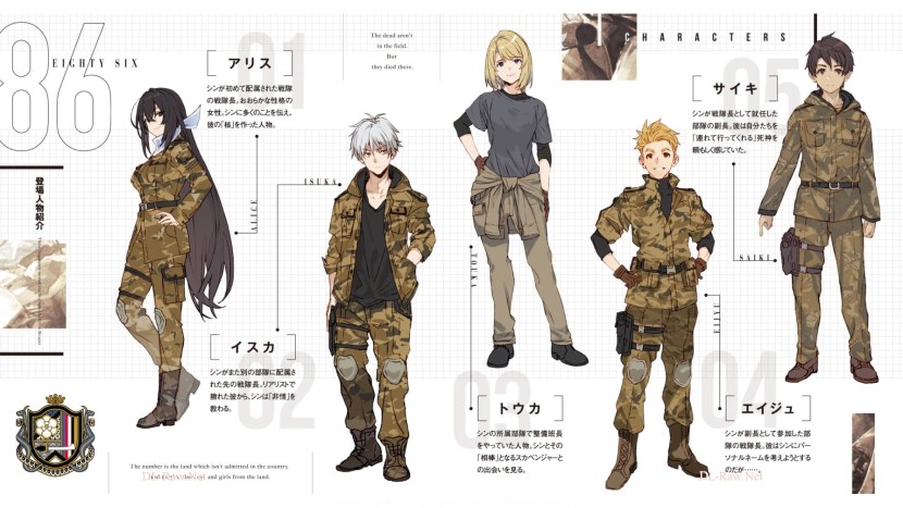 86 anime characters call sign