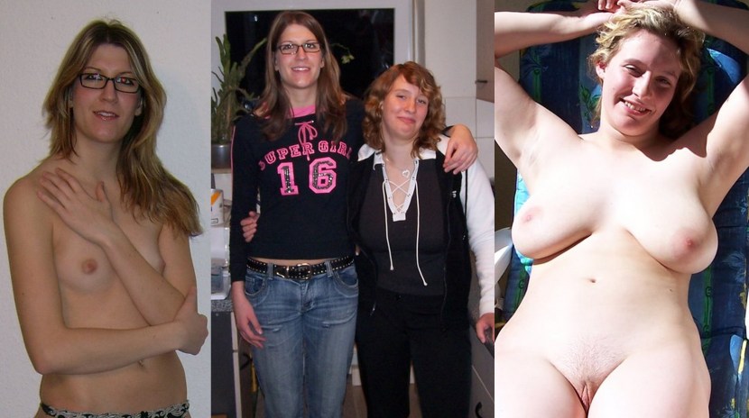 Dressed and undressed mature couple