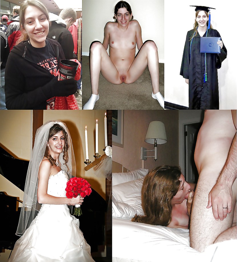 Brides Before after Sex with Two Cock