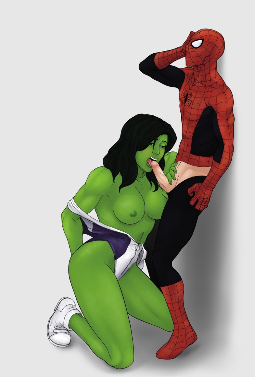 Hentai Marvel Woman Hulk and Spider Man