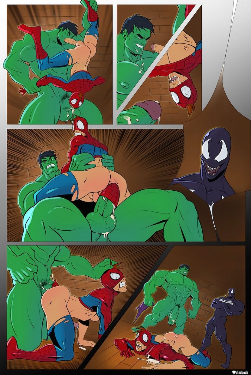 Hentai Captain Marvel and man spider comic book