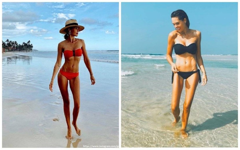 Mila Sivatskaya in high boots