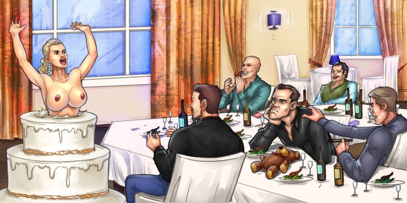 Violet Starr in Black Stockings Has Sex with Her Co