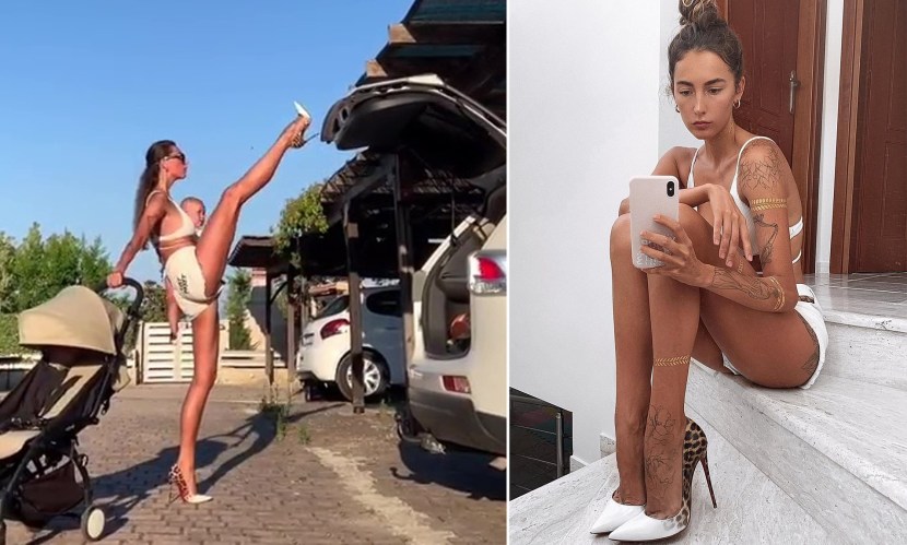 Anna Kanyuk stretching