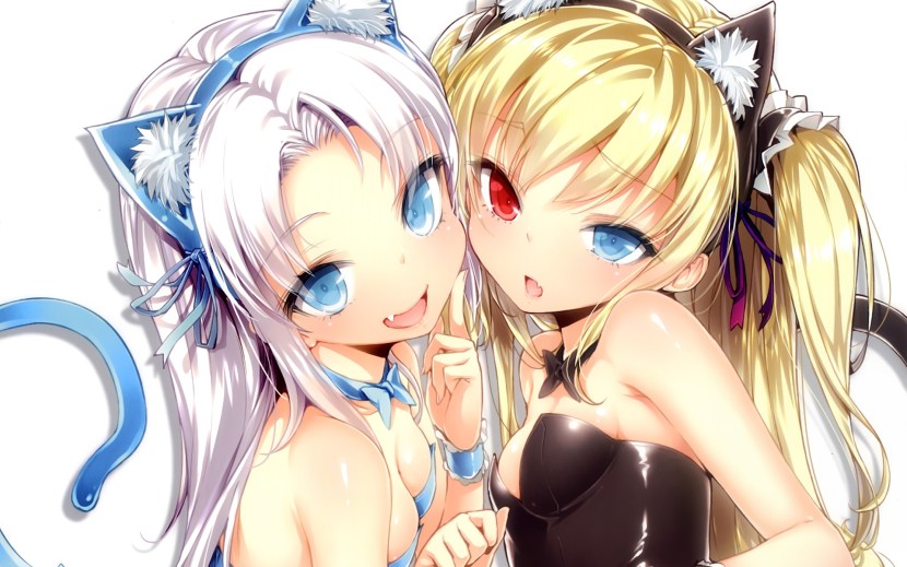 Moto Dorei No Nekomimi Maid to Shiawase Tits