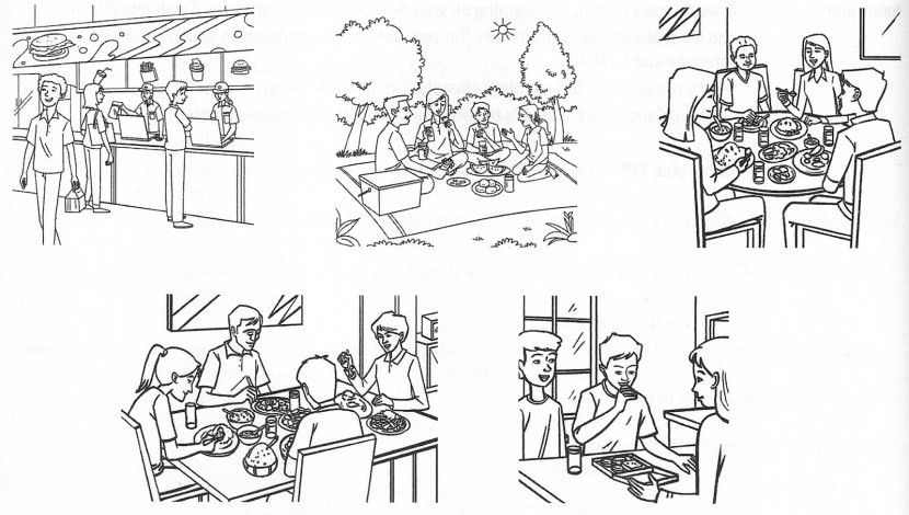 Pictures for describing blackly white