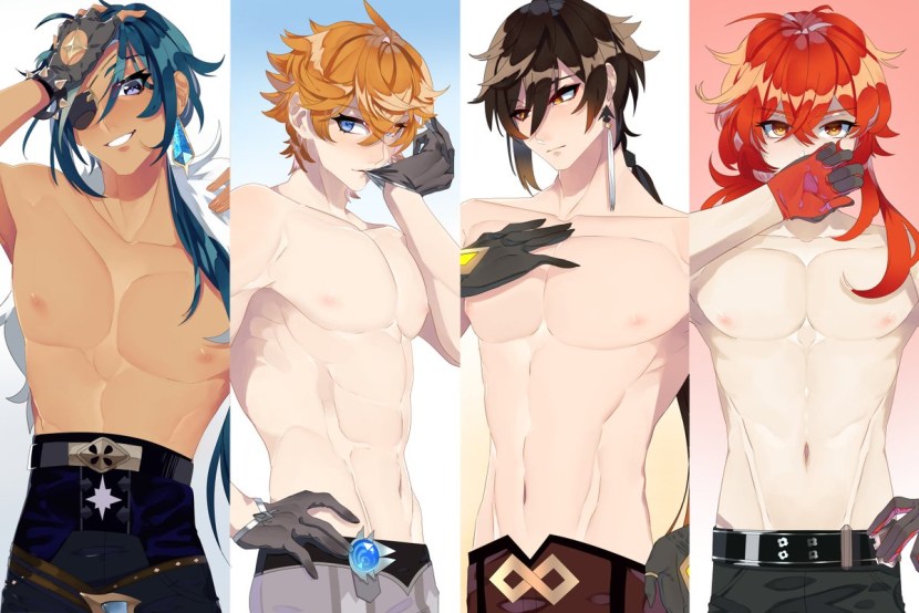 Hentai with the characters Genshin