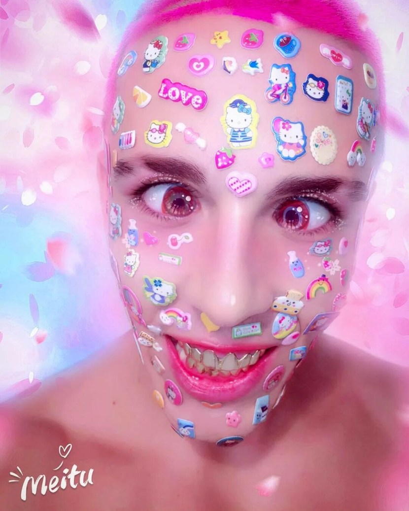 Xxx man with a plush toy