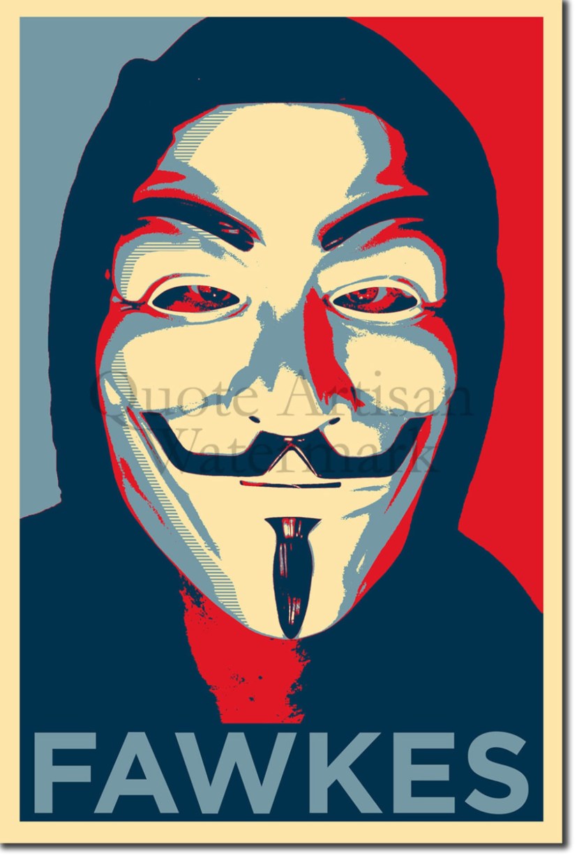 Masque in the mask of Guy Fox