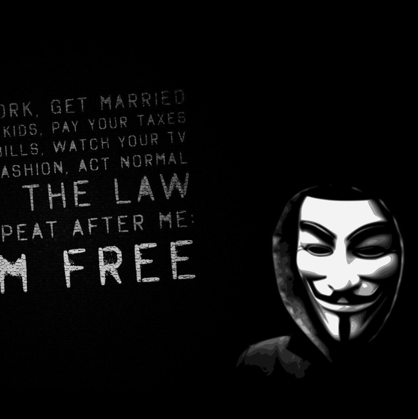 Guy Fox on a black background